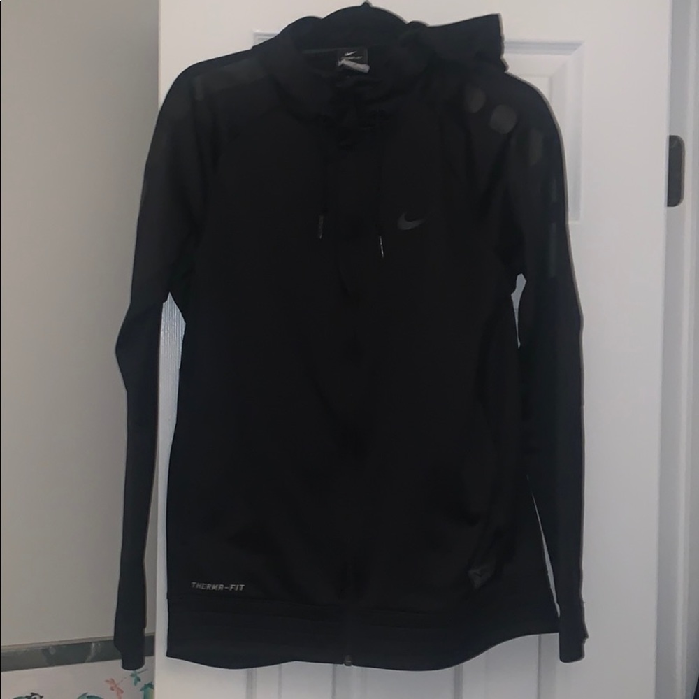 Black nike zip up hoodie